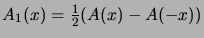 $A_1(x) = \frac{1}{2}(A(x) - A(-x))$